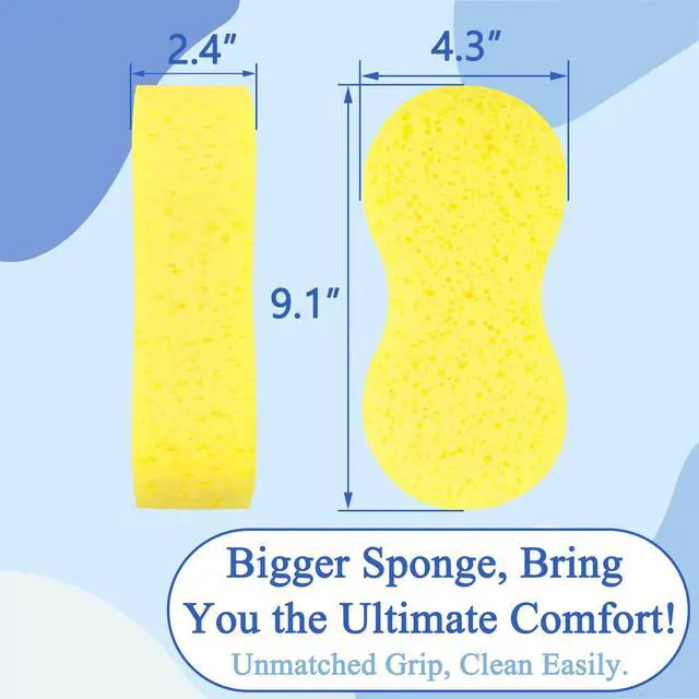 Alt view image 2 of 7 - Car Wash Sponges Colorful Cleaning Sponge Multi-Purpose for Kitchen, Bathroom, Household Cleaning (Yellow)