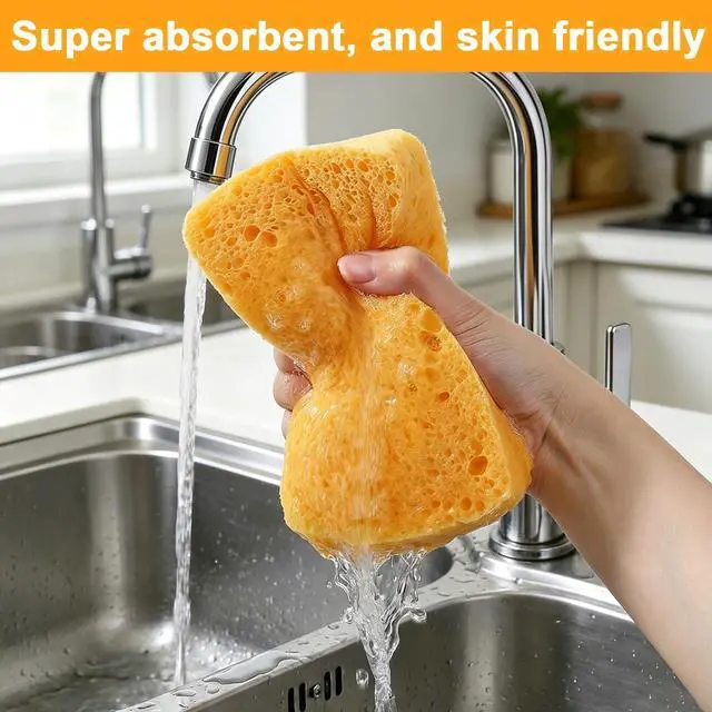 Alt view image 4 of 7 - 2pcs Car Sponges, Super Absorbent Large Cleaning Sponges, Non-Scratch Sponge for Home/Kitchen/Boat Bail & Car Washing (Small 3.94×2.76inch)