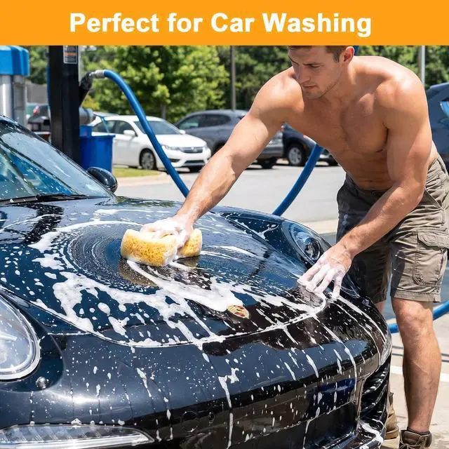 Alt view image 5 of 7 - 2pcs Car Sponges, Super Absorbent Large Cleaning Sponges, Non-Scratch Sponge for Home/Kitchen/Boat Bail & Car Washing (Small 3.94×2.76inch)