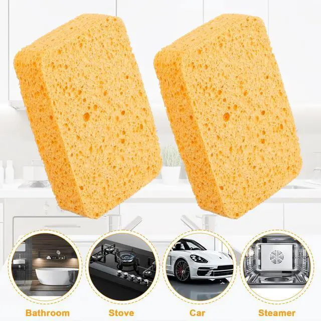 Alt view image 7 of 7 - 2pcs Car Sponges, Super Absorbent Large Cleaning Sponges, Non-Scratch Sponge for Home/Kitchen/Boat Bail & Car Washing (Small 3.94×2.76inch)