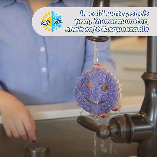 Alt view image 4 of 7 - Scrub Mommy - Scratch-Free Multipurpose Dish Sponge - BPA Free & Made with Polymer Foam - Stain & Odor Resistant Kitchen Sponge (1 Count)