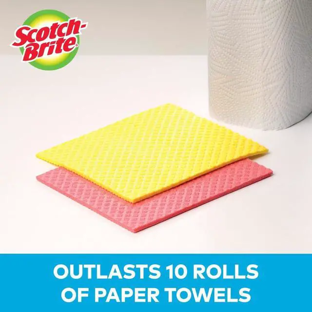 Alt view image 2 of 6 - Sponge Cloths, Reusable Dish Towel that Absorbs Like a Sponge, Dishwasher-Safe Wipes that are Ideal for Nonstick Cookware, Tile, Countertops, Mirrors, and Faucets, 2 Dish Towels