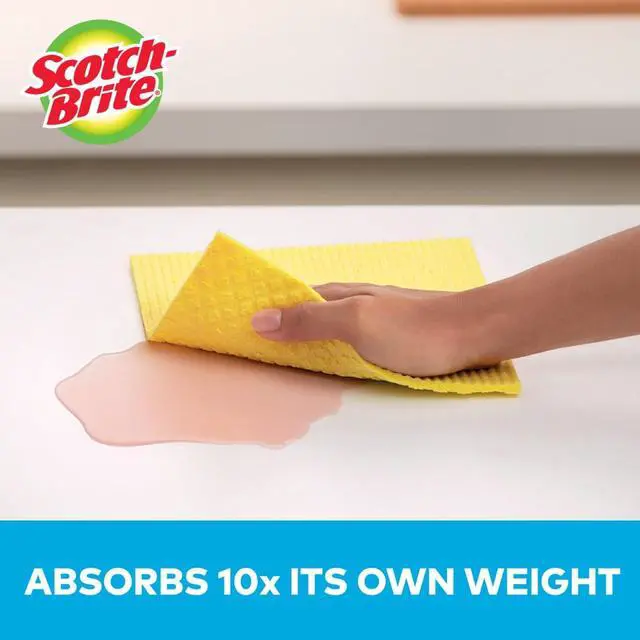 Alt view image 4 of 6 - Sponge Cloths, Reusable Dish Towel that Absorbs Like a Sponge, Dishwasher-Safe Wipes that are Ideal for Nonstick Cookware, Tile, Countertops, Mirrors, and Faucets, 2 Dish Towels