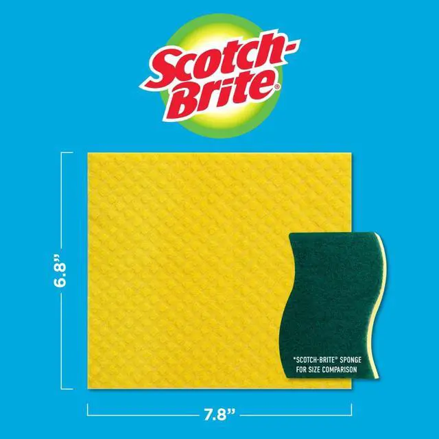 Alt view image 5 of 6 - Sponge Cloths, Reusable Dish Towel that Absorbs Like a Sponge, Dishwasher-Safe Wipes that are Ideal for Nonstick Cookware, Tile, Countertops, Mirrors, and Faucets, 2 Dish Towels