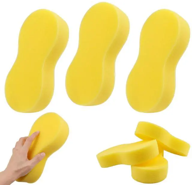 Main image of 3-Pack Car Wash Sponges, 8.7" x 4.3" Large Sponges - Extra Thick Foam Cleaning Sponge for All-Purpose Cleaning, Ideal Washing Sponges for Kitchen, Bathroom, Household
