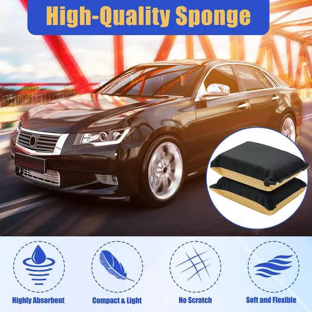 Alt view image 5 of 7 - 2PCS Window Defogger Sponge, Absorbent Window Glass Defogger Car Windshield Cleaner for Auto Cleaning (Yellow+Black)