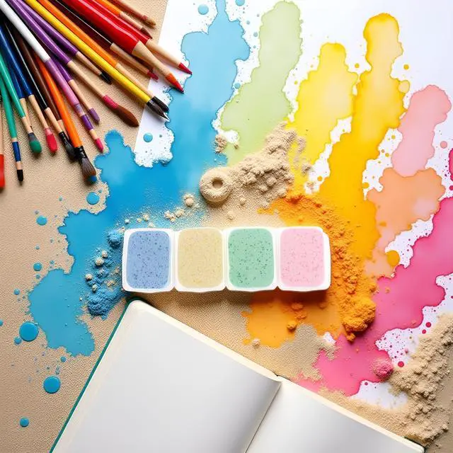 Alt view image 2 of 7 - 1pc Random Color Watercolor Painting Water-Absorbing Sponge Moisturizing Sponge Water Chalk Art Supplies Cleaning Tools