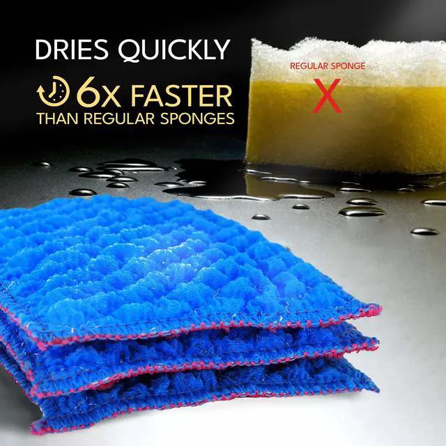 Alt view image 6 of 7 - Durable Quilted Dish Cloth for Washing Dishes - Reusable Scouring Pad- Sponge Alternative for Non-Scratch Cleaning Sink Scrubber - for Dishes, Tiles, Floor and Other Surfaces - Pack of 1