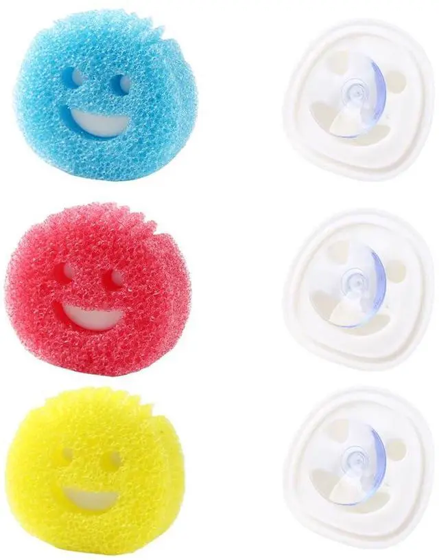 Main image of 3pcs Multi-Purpose Cleaning Sponges - Thermosensitive, Ideal for Kitchen, Bathroom & Car Wash - Durable PC Material