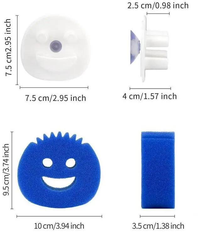 Alt view image 2 of 7 - 3pcs Multi-Purpose Cleaning Sponges - Thermosensitive, Ideal for Kitchen, Bathroom & Car Wash - Durable PC Material