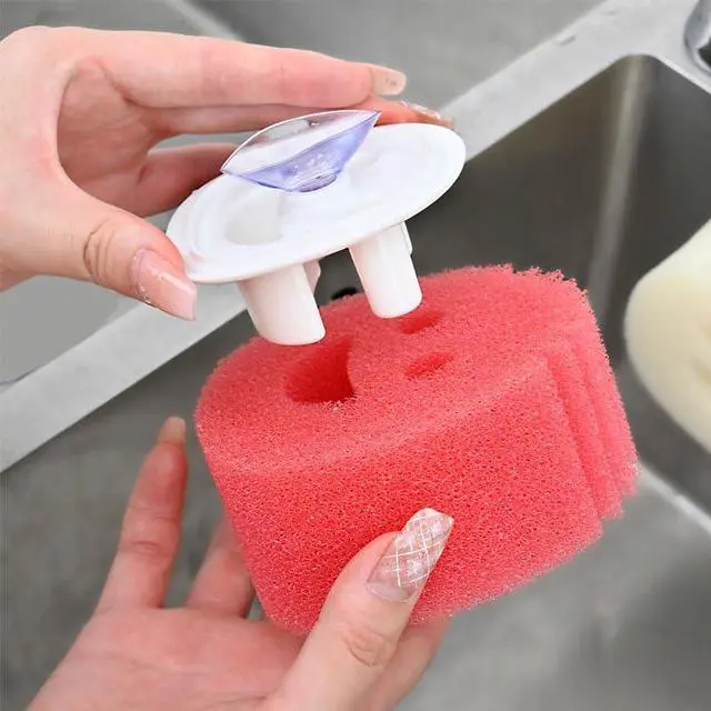 Alt view image 4 of 7 - 3pcs Multi-Purpose Cleaning Sponges - Thermosensitive, Ideal for Kitchen, Bathroom & Car Wash - Durable PC Material