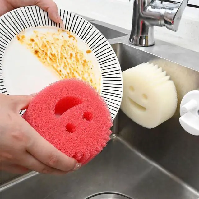 Alt view image 5 of 7 - 3pcs Multi-Purpose Cleaning Sponges - Thermosensitive, Ideal for Kitchen, Bathroom & Car Wash - Durable PC Material