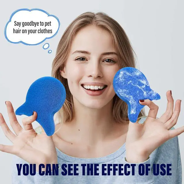 Alt view image 3 of 7 - 6 Pack Reusable Washing Machine Lint Remover Sponge, Lightweight Laundry Pet Hair Catcher Sponge, Easy to Use Lint & Fluff Cleaner for Clothes, Efficient Hair Absorber for All Washer Types