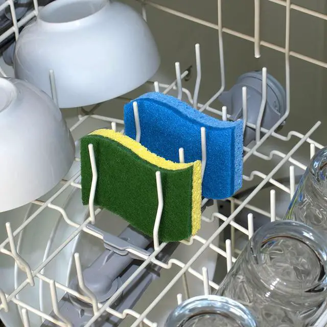 Alt view image 5 of 7 - Non Scratch Scrub Sponges - Double Sided Dish Scrubber Safe for Nonstick Cookware - Kitchen Essentials for Dishwashing and Cleaning, 6 Pack, Blue
