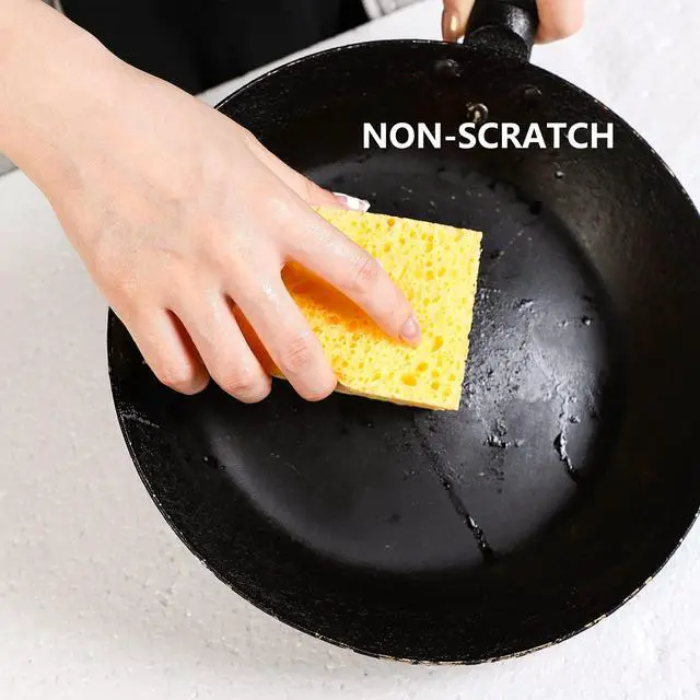 Alt view image 5 of 7 - Cellulose Sponges,Heavy Duty Scrub Kitchen Sponge,Clean Tough Messes Without Scratching Sponges Kitchen(6 Pack, Thick)