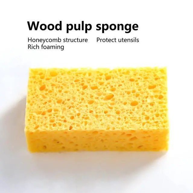 Alt view image 4 of 7 - Cellulose Sponges,Heavy Duty Scrub Kitchen Sponge,Clean Tough Messes Without Scratching Sponges Kitchen(6 Pack, Thick)