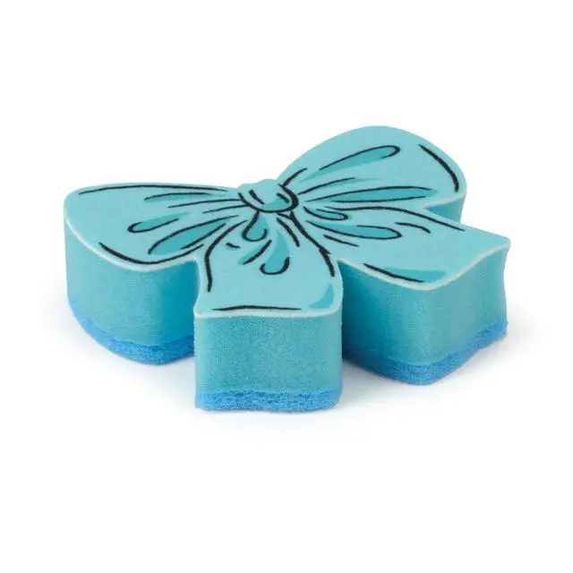 Alt view image 5 of 5 - Tidy Ties Coquette Bow Sponges, Set of 2, Pink and Blue, Durable Layered Sponges, Girly Coquette Kitchen Accessory, Gift-Ready Packaging