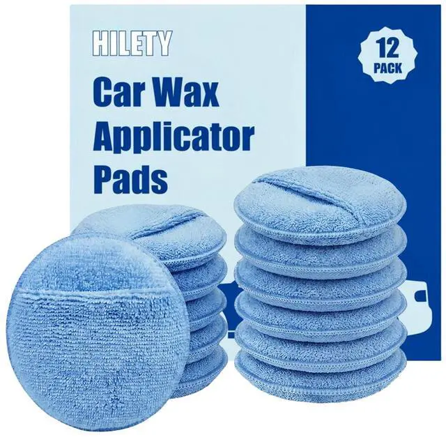 Main image of Car Wax Buffing Pads with Finger Pocket, 6PK Microfiber Wax Applicator Pads, Versatile Sponge Pads for Polishing and Cleaning, No Scratches Detailing Supplies for Car, 5-Inch