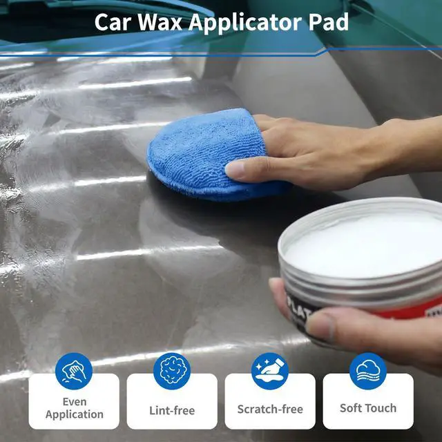 Alt view image 4 of 7 - Car Wax Buffing Pads with Finger Pocket, 6PK Microfiber Wax Applicator Pads, Versatile Sponge Pads for Polishing and Cleaning, No Scratches Detailing Supplies for Car, 5-Inch