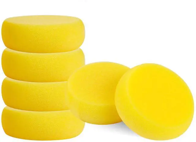 Main image of 6 Pcs Pottery Sponges, Round Painting Sponge 3inch Yellow Artist Sponges Craft Clay Sponge Watercolor Sponges for Face Painting Pottery Ceramics Art Crafts