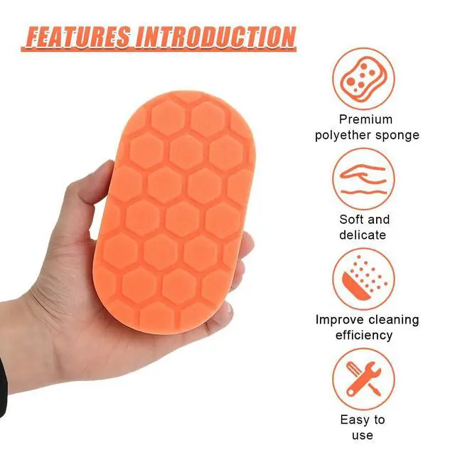 Alt view image 3 of 6 - 3PCS Hand Applicator Pad Kit, Universal Easy Grip Auto Tire Waxing Foam Sponge Pads, Reusable Soft Car Tire Shine Polishing Pad for Vehicle Wheel Detailing (Multicolor)