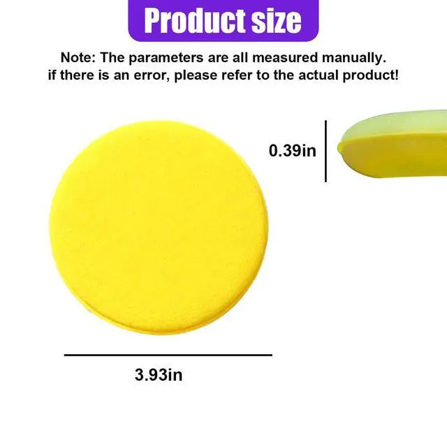 Alt view image 2 of 6 - Car Wax Applicator Pads, 4 Inch Round Soft Fine Polishing Foam Pads, Car Sponge Buffing Pad Auto Cleaning & Detailing Tool for Applying Dressings, Polishes, Waxes (12PCS)