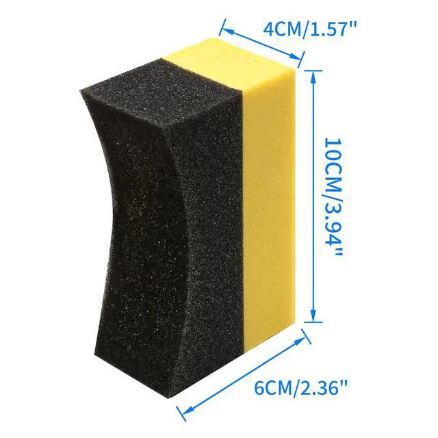 Alt view image 2 of 7 - 6 Pcs Tire Applicator Dressing Shine Sponge, Tire Dressing Applicator Pads, Color Polishing Sponge for Car Glass, Painted Steel & Porcelain
