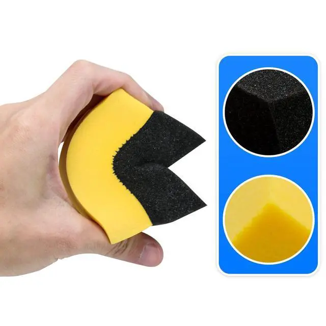 Alt view image 3 of 7 - 6 Pcs Tire Applicator Dressing Shine Sponge, Tire Dressing Applicator Pads, Color Polishing Sponge for Car Glass, Painted Steel & Porcelain