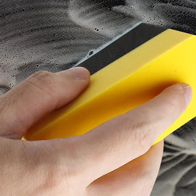 Alt view image 6 of 7 - 6 Pcs Tire Applicator Dressing Shine Sponge, Tire Dressing Applicator Pads, Color Polishing Sponge for Car Glass, Painted Steel & Porcelain