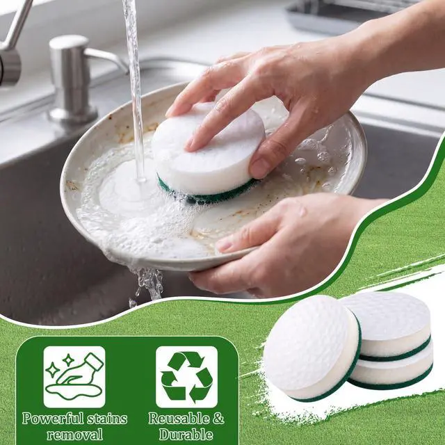 Alt view image 3 of 7 - 3 Pack Golf Ball Dish Sponge Set, Fun Kitchen Gift for Men & Golf Lovers, Inspired Cleaning Sponges Dual-Sided Non-Scratch Scrub for Birthday, Father's Day, Christmas Novelty, Kitchen