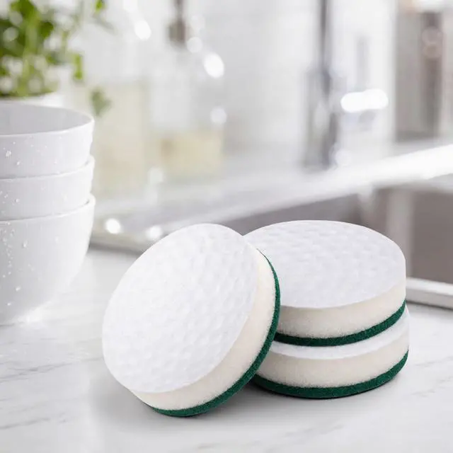 Main image of 3 Pack Golf Ball Dish Sponge Set, Fun Kitchen Gift for Men & Golf Lovers, Inspired Cleaning Sponges Dual-Sided Non-Scratch Scrub for Birthday, Father's Day, Christmas Novelty, Kitchen