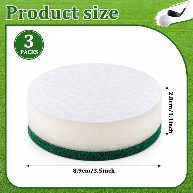 Alt view image 2 of 7 - 3 Pack Golf Ball Dish Sponge Set, Fun Kitchen Gift for Men & Golf Lovers, Inspired Cleaning Sponges Dual-Sided Non-Scratch Scrub for Birthday, Father's Day, Christmas Novelty, Kitchen