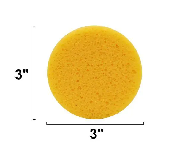 Alt view image 3 of 5 - 3 Inch Round Synthetic Sponges for Crafts, Painting, Pottery, Face Painting, Watercolors & Horse Tack Cleaning | 6 Pack