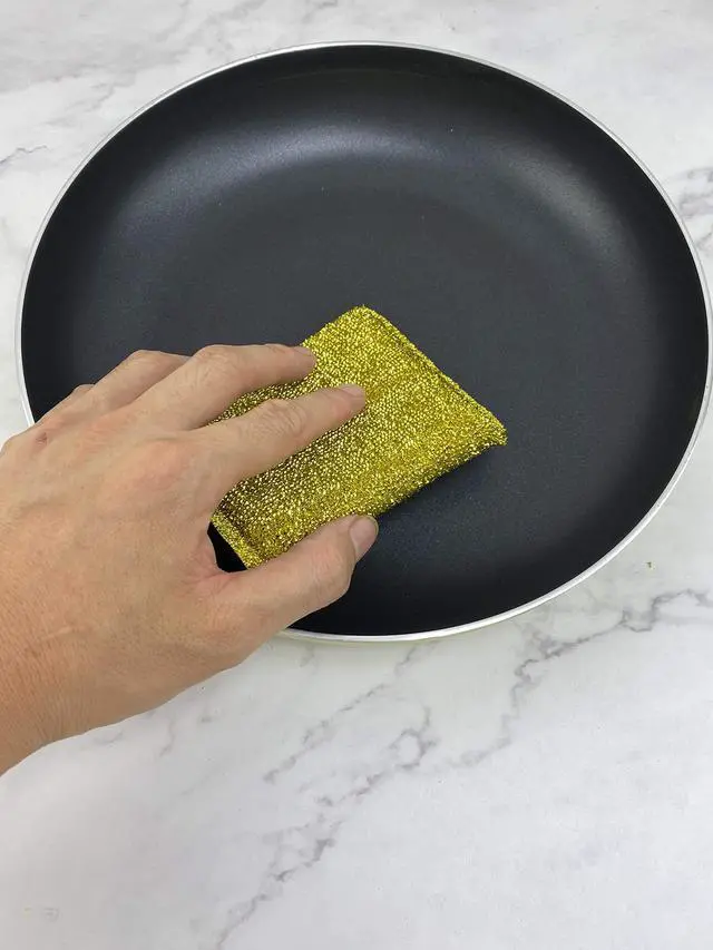 Alt view image 3 of 5 - 6 Pieces Non-Scratch Scrub Sponges Pads, Cleaning Scrub Sponge, Dish Wash Sponge, Kitchen Sponge, Multi-Use Heavy Duty Scrub Sponge - Gold