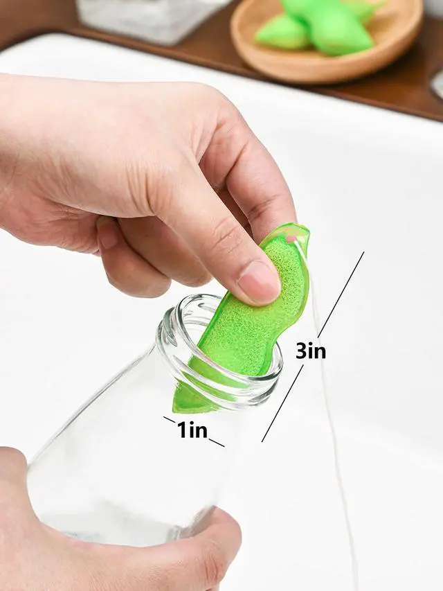 Alt view image 4 of 7 - Magic Beans Bottle Cleaner, Reuseable Bean Bottle Cleaning Sponge, Heat Resistance Bottle Sponge for Internal Cleaning of Small Mouth (6PCS)
