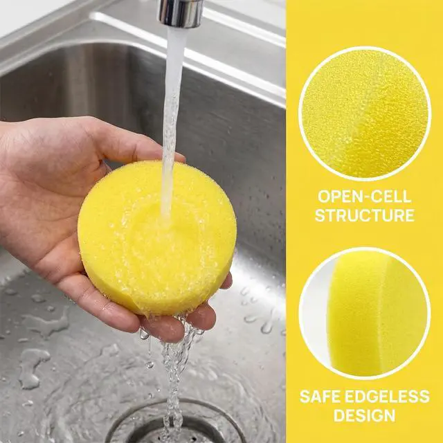 Alt view image 4 of 6 - Car Wash Sponges, Round Soft Non-Scratch Car Wax Applicator Pads, Multi-Purpose Auto Detailing Cleaning Foam Applicator for Cars, SUVs, Trucks (3PCS)