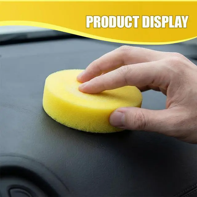 Alt view image 6 of 6 - Car Wash Sponges, Round Soft Non-Scratch Car Wax Applicator Pads, Multi-Purpose Auto Detailing Cleaning Foam Applicator for Cars, SUVs, Trucks (3PCS)