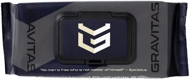 Main image of G-Wipes: Flushable Wipes for Men - 48 Extra-Large Unscented Wipe, Pre-Moistened, Vitamin E & Aloe Vera, Biodegradable, Body Hygiene, for Daily Use, Resealable Hard Top