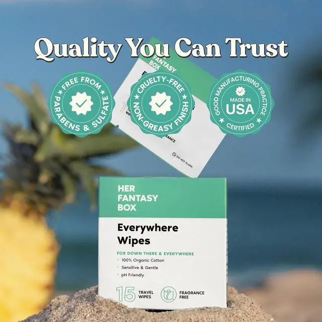 Alt view image 6 of 7 - | Everywhere Wipes 100% Organic Cotton, Gentle & Refreshing, pH-Balanced, Fragrance-Free, Plant-Powered for Body, Face & Intimate Areas, Ideal for Sensitive Skin - 1 Pack, 15 Wipes
