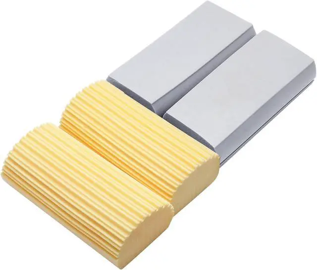 Alt view image 2 of 7 - 4Pcs Reusable Damp Clean Duster Sponge, Gray and Yellow