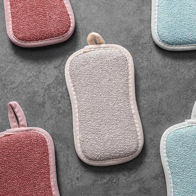 Alt view image 6 of 7 - 4 Pack Kitchen Scrub Sponge Dual Action Washing Up Cleaner Heavy Duty Scouring Pads Household Cleaning Wash Cloth (4)