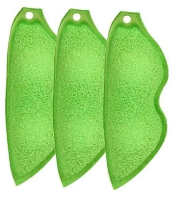Main image of 3 Pcs Green Multipurpose Bean Shaped Sponge Set, Heat Resistant Bottle and Internal Cleaning Sponges, Reusable entreprises Bottle Cleaning Tools, Household Cleaning Sponges
