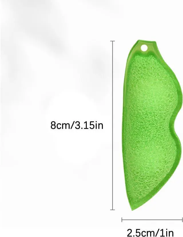 Alt view image 2 of 7 - 3 Pcs Green Multipurpose Bean Shaped Sponge Set, Heat Resistant Bottle and Internal Cleaning Sponges, Reusable entreprises Bottle Cleaning Tools, Household Cleaning Sponges