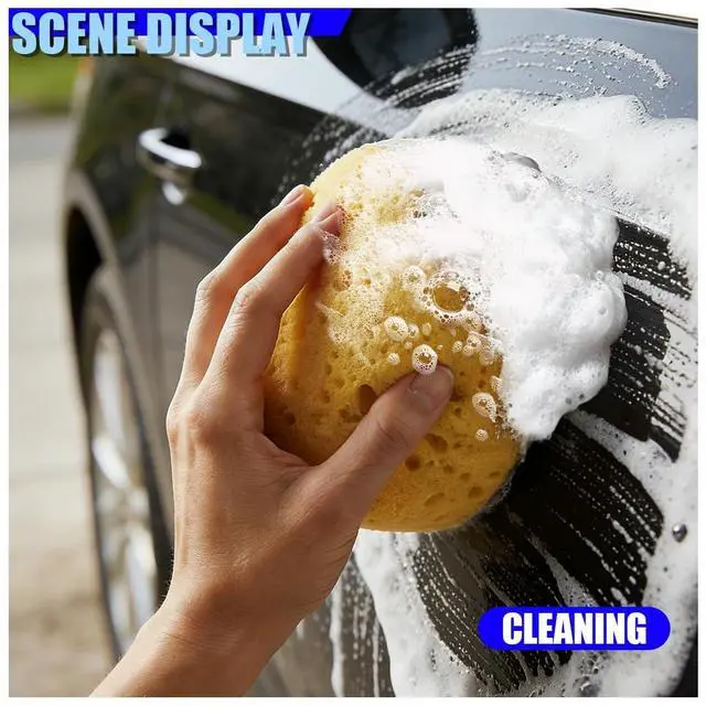 Alt view image 6 of 6 - Car Wash Sponge, Multi-Purpose Automotive Foam Scrubber Pads, Easy Grip Cleaning Sponge for Car, Kitchen, Bathroom, Household, DIY Painting(2PCS)