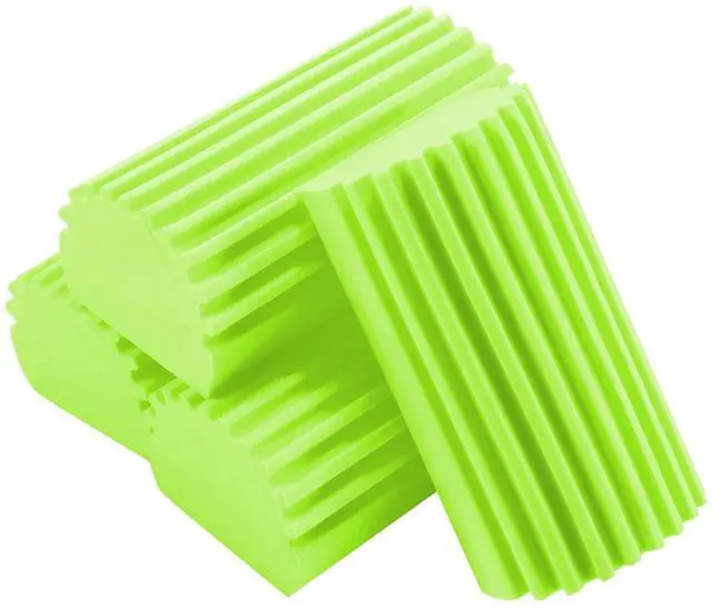 Main image of 4-Pack Damp Cleaning Sponge Brush Set - Suitable for Kitchen and Car Window Cleaning,Mirrors, Window Track Grooves - Multi-Functional Cleaning Products That are Efficient Cleaning Tools(Green)