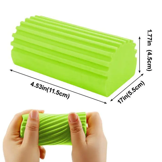 Alt view image 2 of 5 - 4-Pack Damp Cleaning Sponge Brush Set - Suitable for Kitchen and Car Window Cleaning,Mirrors, Window Track Grooves - Multi-Functional Cleaning Products That are Efficient Cleaning Tools(Green)