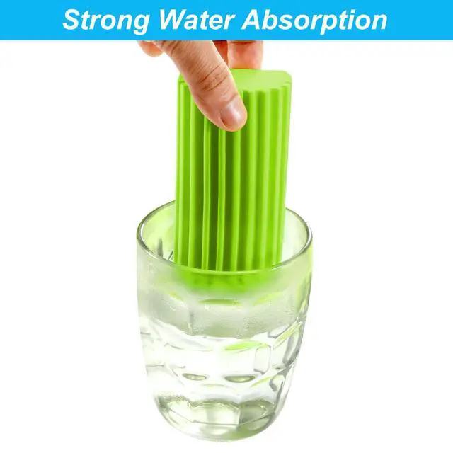 Alt view image 4 of 5 - 4-Pack Damp Cleaning Sponge Brush Set - Suitable for Kitchen and Car Window Cleaning,Mirrors, Window Track Grooves - Multi-Functional Cleaning Products That are Efficient Cleaning Tools(Green)