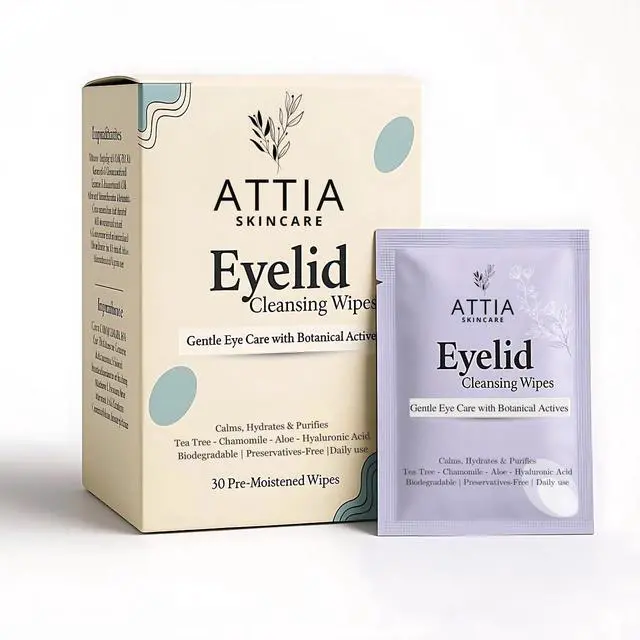 Main image of Tea Tree Oil Eyelid Wipes, 30 Count