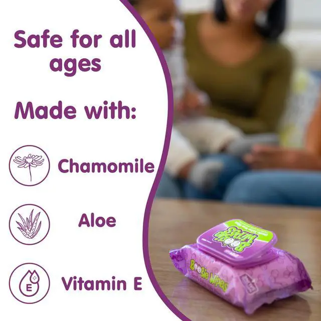 Alt view image 3 of 7 - Wipes Saline Nose Wipes - 30 Count - Grape Scent, Hypoallergenic & Alcohol-Free - Allergy Relief - Made with Natural Saline, Aloe, Chamomile & Vitamin E - Diaper Bag Essential