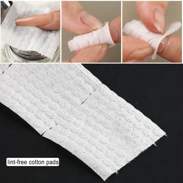 Alt view image 6 of 7 - 1000Pcs/1 Roll Lint Free Nail Wipes, Nail Polish Remover Pads, White Cotton Pads Wipes for Gel Nails, Dust Cleaning Degreasing Nail Napkins Cotton Swabs, Manicure Salon Supplies